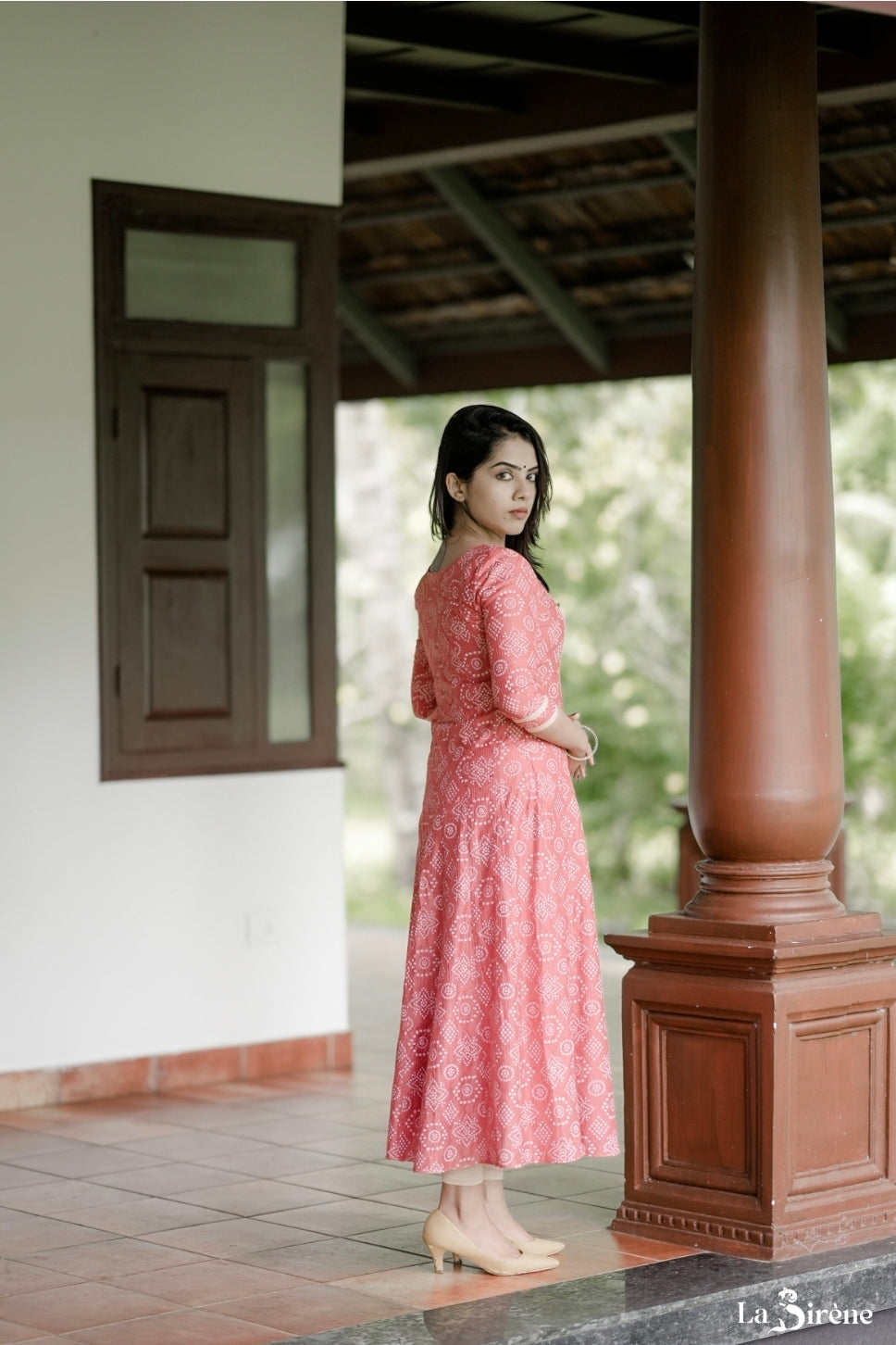 Designer A line Batik Printed Kurta