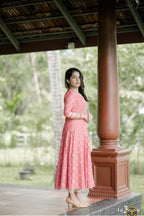 Designer A line Batik Printed Kurta