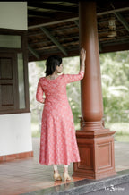 Designer A line Batik Printed Kurta