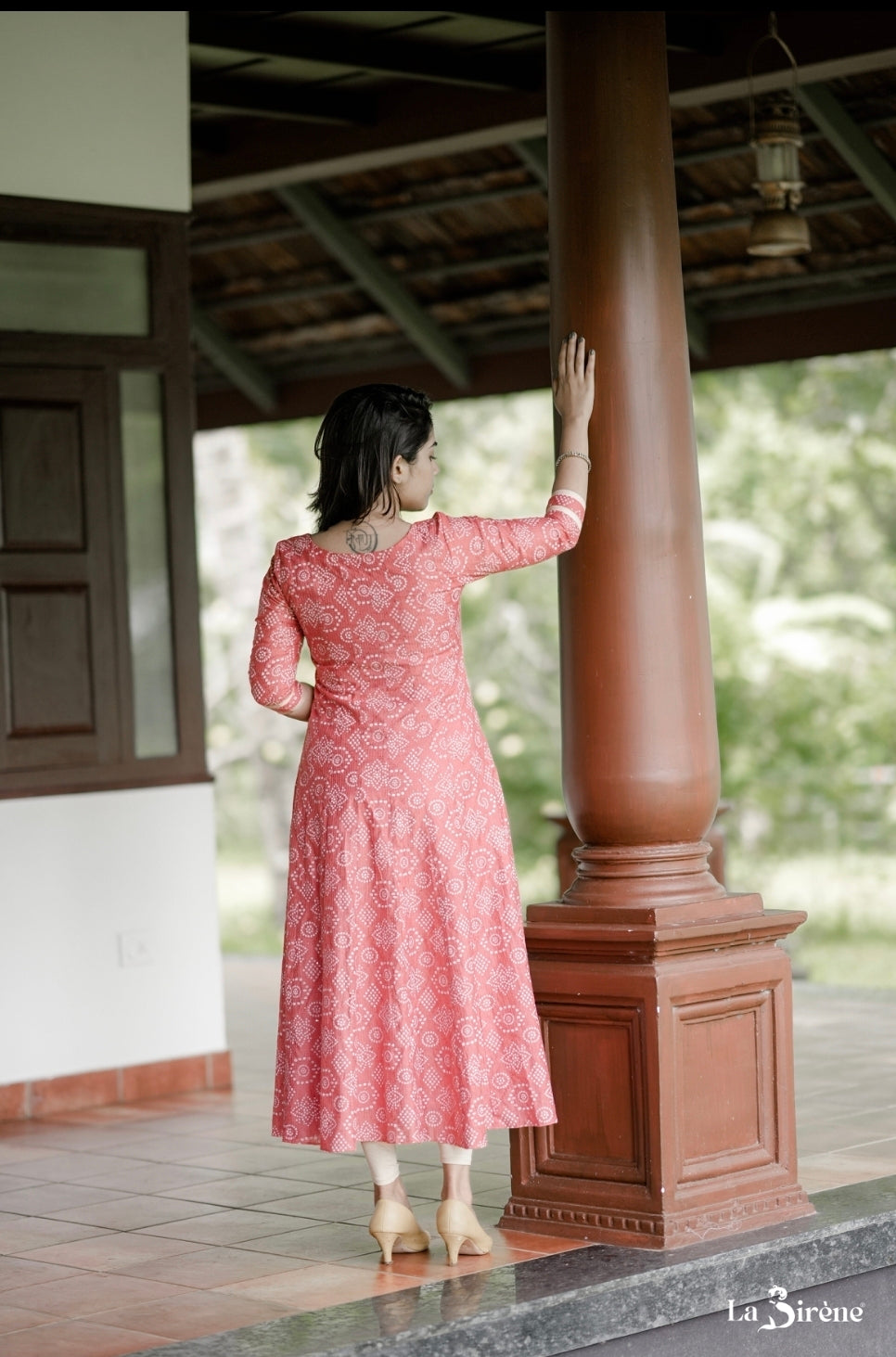 Designer A line Batik Printed Kurta