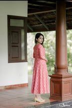 Designer A line Batik Printed Kurta