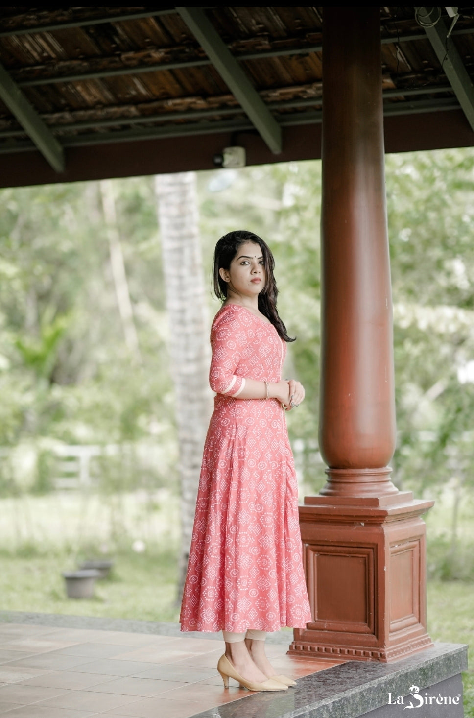 Designer A line Batik Printed Kurta