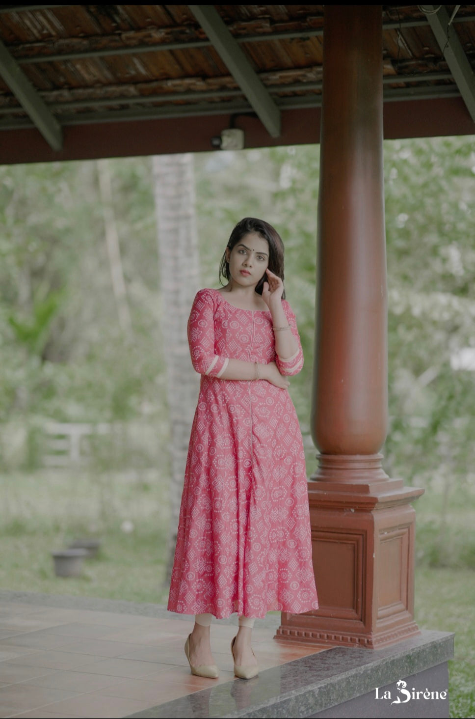 Designer A line Batik Printed Kurta