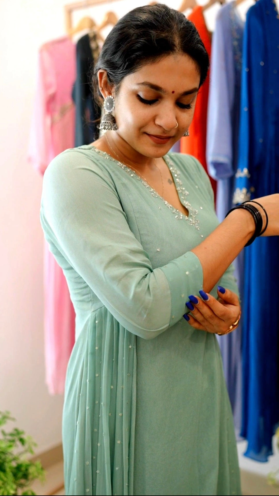 Handworked Side Pleated Kurta