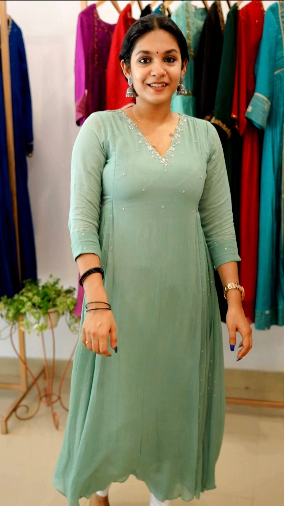Handworked Side Pleated Kurta