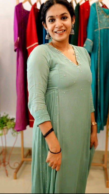 Handworked Side Pleated Kurta