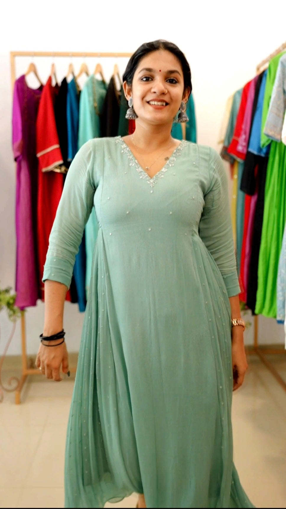 Handworked Side Pleated Kurta