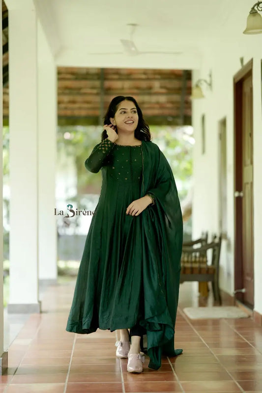 Handworked Panel Cut Kurta with Dupatta