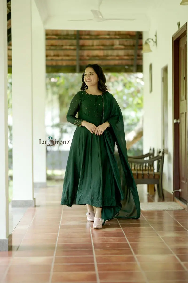 Handworked Panel Cut Kurta with Dupatta