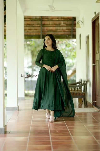 Handworked Panel Cut Kurta with Dupatta