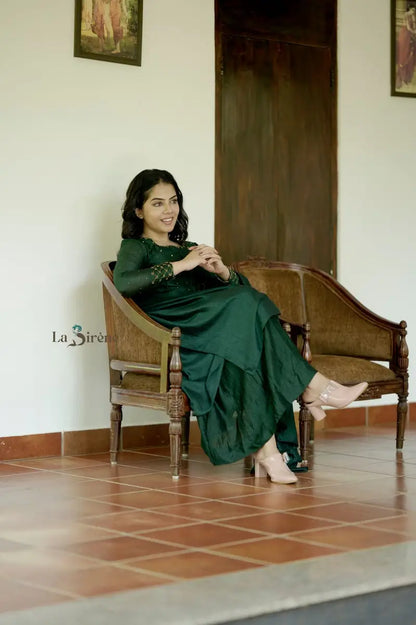 Handworked Panel Cut Kurta with Dupatta
